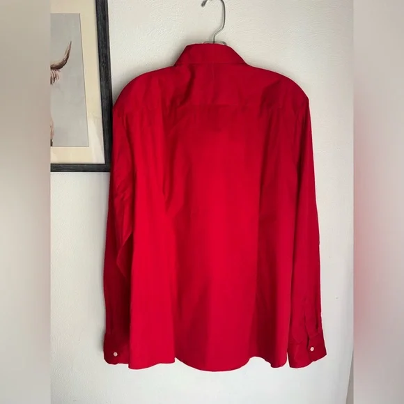 NWT The Shirt Icon Women's  Shirt Red Button-Up - Picture 4 of 7